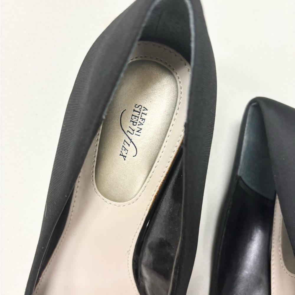 Alfani Step and Flex Elegant Black Wedge Heels size 9 - Picture 2 of 5